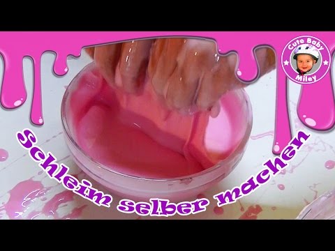 Schleim selber machen - DIY slime mit Stärke Wasser Lebensmittelfarbe - Kinderkanal