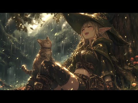Relaxing Medieval Music + Rain Sounds - Tavern Ambience, Bard Music, Relaxing Celtic Music