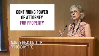 Continuing Power of Attorney for Property | Legal information for family caregivers PT. 2