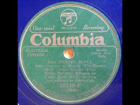 Carl Halgren & Eddy Jahrls Orkester "För Hennes Skull" 1930 Swedish 78 RPM