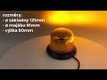 LED maják oranžový 12V / 24V - 10x3W LED ECE R10/R65 s magnetom (121x90mm) - Video Youtube