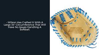 Video thumbnail: Wilson A2000 Aubree Munro SuperSkin AM1 Spin Control 34" Fastpitch Softball Catcher's Mitt: WBW10043634