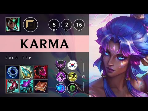 Karma Top vs Pantheon - KR Master Patch 25.19