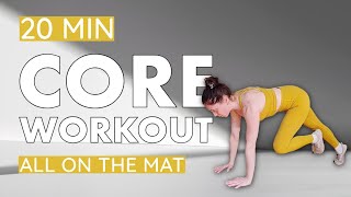 20 MIN 100% CORE WORKOUT | All On The Mat | No Repeat | Strong & Intense