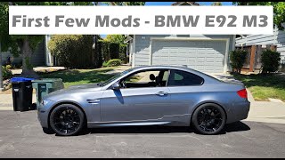 First Mods on the BMW E92 M3