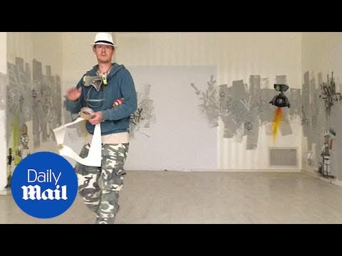 Is this Banksy?: Woman claims to have caught the artist at work - Daily Mail