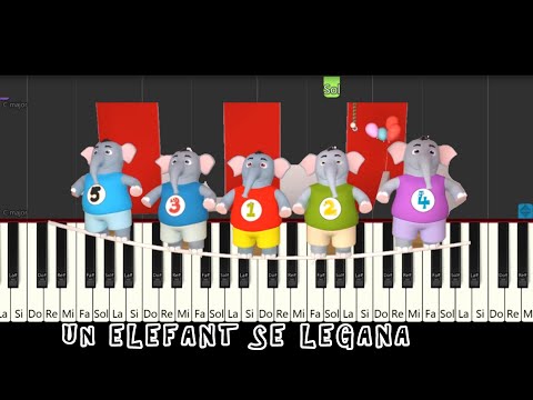 Un Elefant Se Legăna  USOR TUTORIAL Pian | Orga | Clapa 🐘