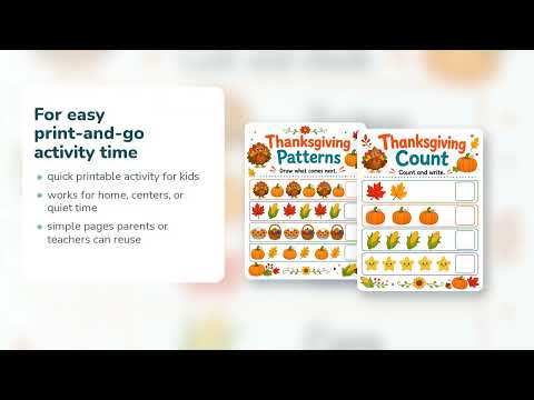 Create Beautiful Turkey Memories With Printables