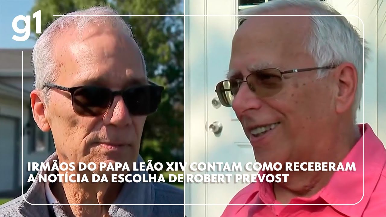 Irmãos do papa Leão XIV contam como receberam a notícia da escolha de Robert Prevost #g1