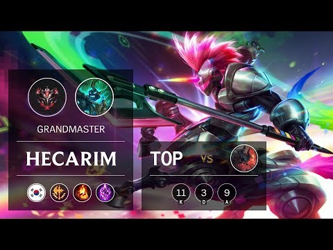 Hecarim Top vs Aatrox - KR Grandmaster Patch 9.12