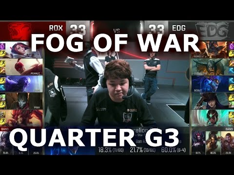 EDG vs ROX G3 - ROX FOG OF WAR Player Experience (w/ Kiwikid) | Quarter Finals LoL S6 Worlds 2016