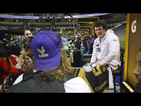 PFT Commenter asks the hard-hitting questions at Super Bowl 50 Opening Night