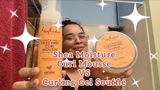 Shea Moisture Curl Mousse VS Curling Gel Soufflé | Curly Cami Channel