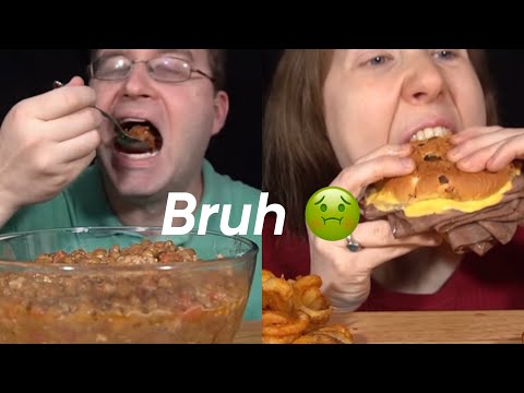 SongByrd ASMR and her hubby eating unappetizing food 🤢