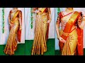 KANJEEVARAM SILK SAREE DRAPING PERFECTLY BEGINNERS SAREE DRAPING TUTORIAL STEP BY STEP HINDI
