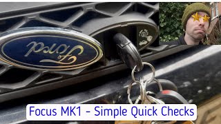Focus MK1 - Basic Underbonnet Checks & Bonnet Lock Advice