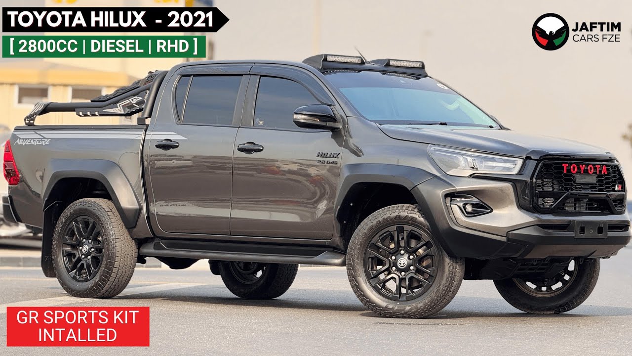 تويوتا هيلوكس MODIFIED TO GR SPORTS | 2.8L DIESEL ENGINE | RHD (AT) | 2021 | ELECTRIC SEAT | 4WD | PREMIUM BLACK I video