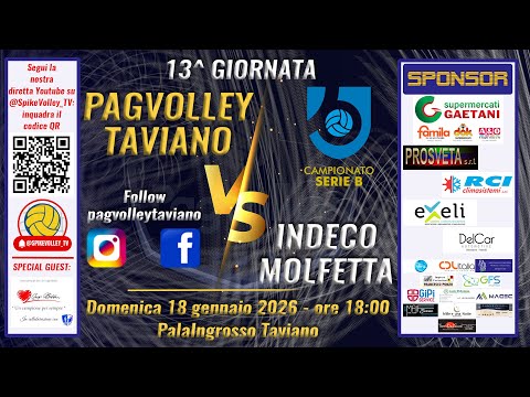 SERIE B MASCHILE - PAGVOLLEY Taviano Vs. INDECO Molfetta - 13^ giornata - Girone G