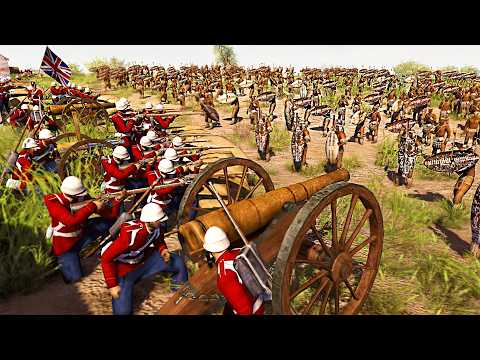 Can 100 Red Coats Hold RORKE'S DRIFT vs 8,000 ZULU ARMY Death Charge?! - Men of War: BITFA Mod