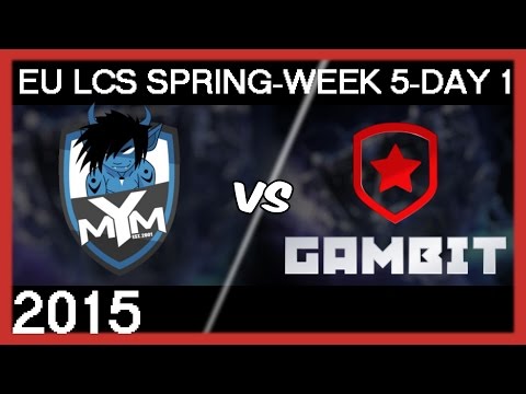 MeetYourMakers vs Gambit   S5 EU LCS Spring 2015 Week 5 Day 1   MYM vs GMB W5D1G4 VOD 60FPS