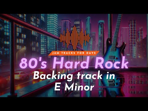 80's Hard Rock Backing Track in E minor | Guitar Backing Track