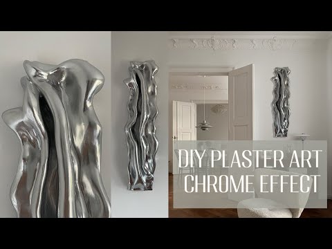DIY PLASTER ART - chrome effect