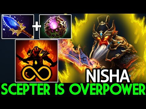 Nisha [Ember Spirit] Insane Cooldown Build Scepter is So Overpower 7.22 Dota 2