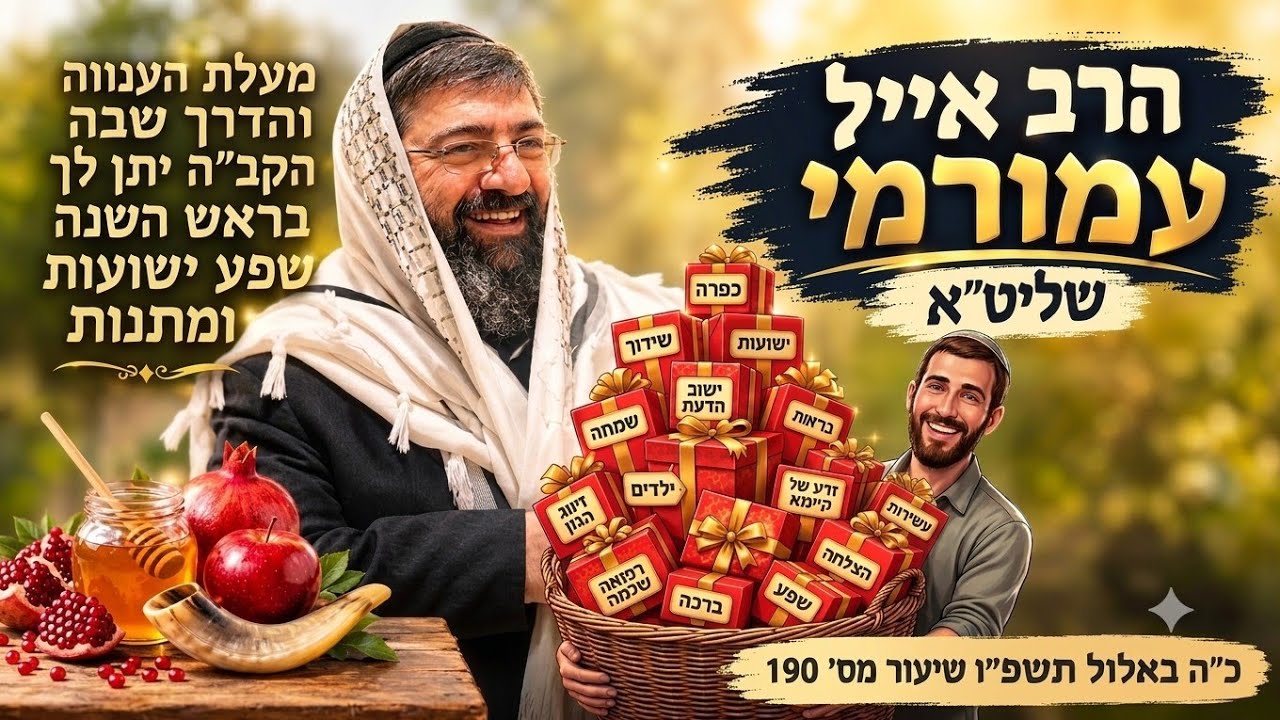 הרב אייל עמרמי שליט"א - מעלת העבודה והדרך שבה  שהקב"ה יתן לך בראש השנה שפע ישוע?