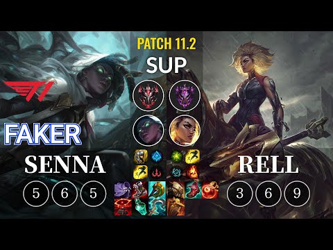 T1 Faker Senna vs Rell Sup - KR Patch 11.2