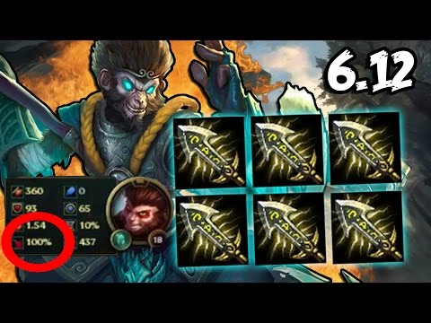 100% FULL CRIT WUKONG IS SO BROKEN OMG  | League of Legends