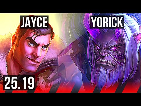 JAYCE vs YORICK (TOP) | 17/2/5, 6 solo kills, Legendary | EUW Master | 25.19
