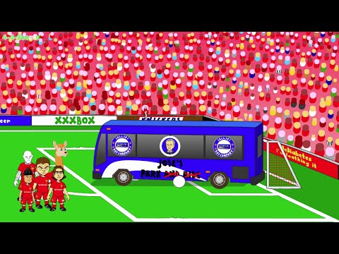 LIVERPOOL DESTROY THE CHELSEA BUS! Liverpool v Chelsea 1-1 442oons Cartoon