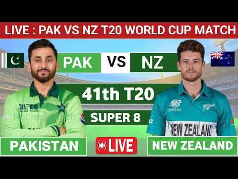 🔴Pak v NZ Live T20 Match | Live cricket match today world cup T20 | Super 8 ,live score ball by ball