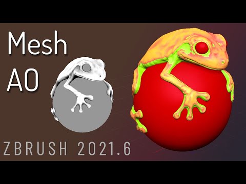 079 - ZBrush 2021.6 - Mesh AO - Create a Mask using Ambient Occlusion to Sculpt And Paint on!
