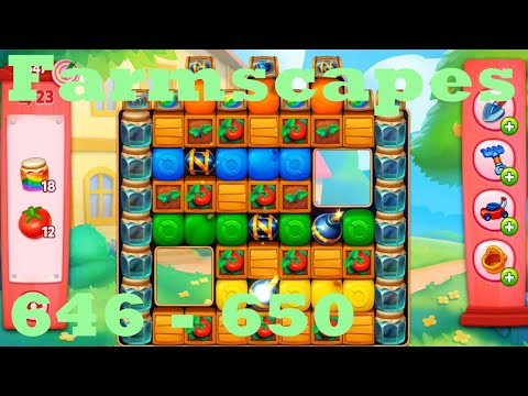 Farmscapes Level 646 - 650 HD Gameplay Walkthrough |  3 - match game | android | ios | pc | app