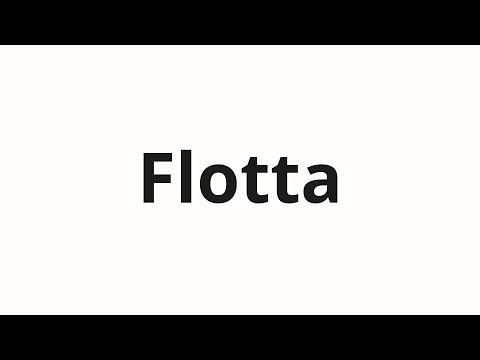 How to pronounce Flotta