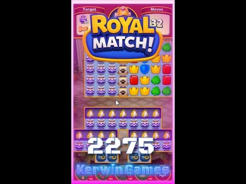 Royal Match Level 2275 - Hard Level - No Boosters Gameplay