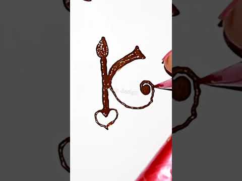 Simple "K" letter mehndi design||Jaya's design