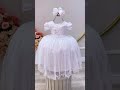 Vestido Infantil Branco Tule C/ Renda Metalizada Casamento