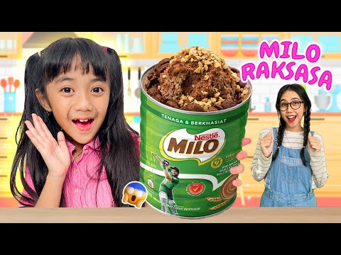 SAMANTHA EKSPERIMEN BIKIN ES MILO JUMBO 1 KALENG 😍 PERMEN MILO BROWNIES MILO BOLA BOLA MILO