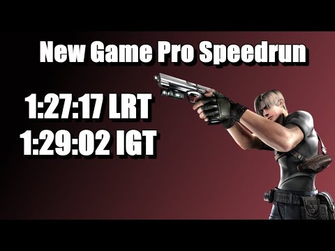 Resident Evil 4 - New Game Pro Speedrun in 1:27:17 (LRT) / 1:29:02 (IGT)