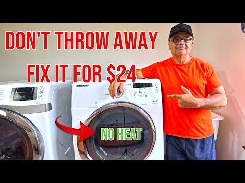 Samsung DV350AEW/XAA dryer NO HEAT | Installing new heating element
