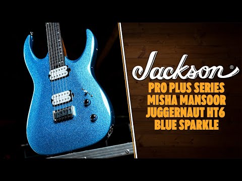 Jackson Misha Mansoor Signature Pro Plus Series Juggernaut HT6 - Ebony - Blue Sparkle image 11