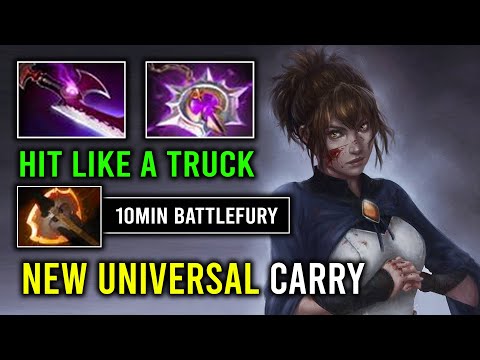 WTF 10Min Battle Fury Universal Hyper Carry Marci +450 Damage Per Hit OP Unleash Cleave Dota 2