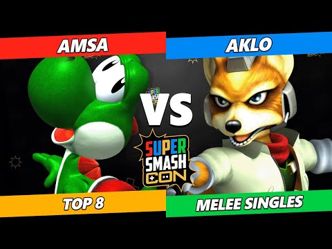 SSC 2023 Top 8 - aMSa (Yoshi) Vs. Aklo (Fox) Smash Melee Tournament