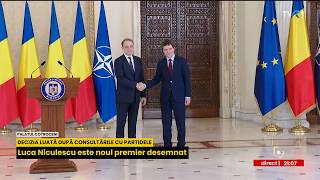 Președintele Nicușor Dan l-a desemnat pe Luca Niculescu pentru funcția de prim-ministru