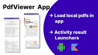 PdfViewer App - Load Local Pdfs From Device (  Android Studio )