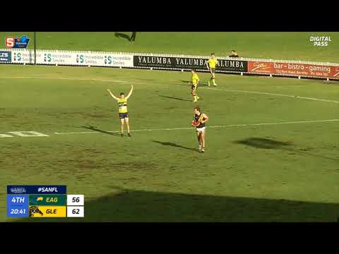 Round 12 SANFL Snapshot - Glenelg's Luke Reynolds kicks a goalline goal