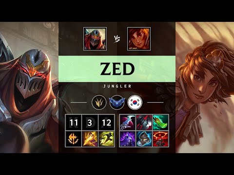 Zed Jungle vs Taliyah - KR Diamond Patch 25.08
