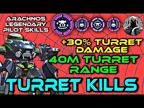 Turret Kills😱|| Arachnos - Best Legendary Pilot Skills || Mech Arena